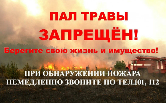 О недопущении пала сухой растительности
